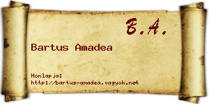 Bartus Amadea névjegykártya